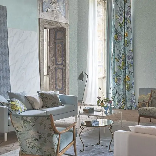 Curtain fabric VERONESE DUCK EGG_1