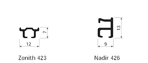Мініатюрний карниз для штор Nadir 426_8 Мініатюрний карниз для штор Nadir 426_8